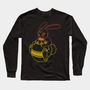 Easter bunny sunset neon Long Sleeve T-Shirt